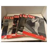 6 vintage Life magazines