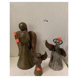 3 metal angel decor