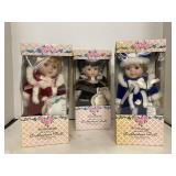 3 Ct. Fine Porcelain Collectors Dolls