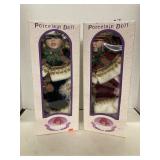 2 Ct. Christmas Porcelain Dolls