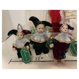 Vntg. Musical Clown w/hat, 3 Ct. Jesters, Vntg.