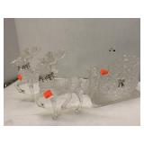 2 reindeer and sleigh decor