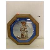 "The Big Leaguer" decorative plate  in display