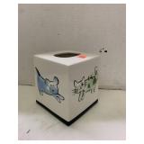 Cat and dog tissue box cover