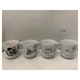 4 Santa mugs