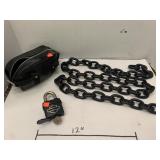 Chain and Harley Davidson lock