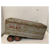 Toy metal semi trailer