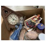 Clock, candle, doll, misc