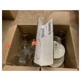 Christmas glasses and plate s