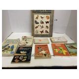 9 pc lot of Nature books.  Vintage / antique.
