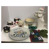 10 pc. Christmas lot.  Incl. Iridescent Angel.