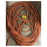 Orange outdoor extension cord.