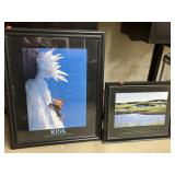 Two framed pictures.  Inspirational.  18x22 &
