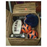 Lot of Chicago Bears Footballs
