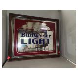 Budweiser Advertising Mirror 18 x 22 Inches