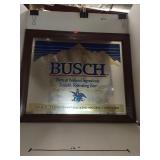 Approx 21 x 24 Inches Busch Advertising Mirror