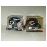2 Mini Helmets  for Chicago Bears 1 W/ Signature