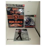 2 Metal Chicago Bears Signs & Autographed Mike