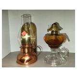 Brass Lantern Candle Holder & Oil Lamp Base