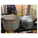 Metal pit and teapot