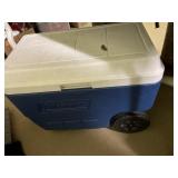 Coleman wheelie cooler.
