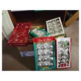 Lot of 10 Boxes of Glass Christmas Ornaments