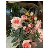 Fake flowers and vase