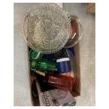 Glass, bottles, misc