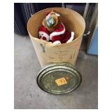 Nice Barrel W/ Stuffed Christmas Animals