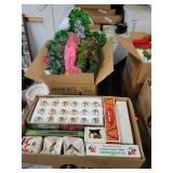 2 Box Lots Of Christmas Decor /Wreaths &