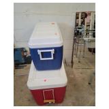 2 Large Coolers (Red 1 is 101 Quart)