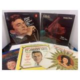 5 ct Vinyl Records w/Johnny Cash, Loretta Lyn,