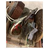 Box lot w/ basket decor