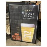 Goose Island Beer Poster w/LG Frame