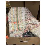 Box w/Rugs and MISC Household Items