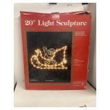 Santa in Sleigh Light Sculpture