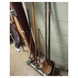 Large lot of Shovels/ Floor Squeegee Etc