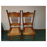 2 Cnt Chairs W/ Canned Seat