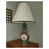 Beautiful Table Lamp W/ Rose on it