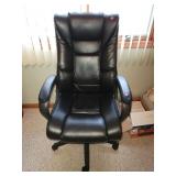 Leather Adjustable Rolling Desk Chair