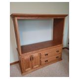 Solid Wood Entertainment Center Approx 60 x 22 x
