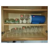 Large Lot of Drinking Glasses & Pitcher
