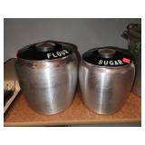 Metal Flour & Sugar Canisters