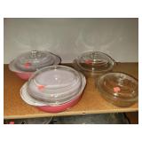 4 Cnt Covered Pyrex Dishes