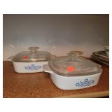 2 Cnt Corningware Covered Dishes 1 Qt Each
