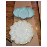 2 Serving Dishes Including Egg Dish