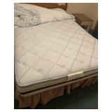 Queen Size Bed W/ Box Springs, Mattress, Frame &