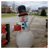 Snowman Inflatable Cord Has Duct Tape on It