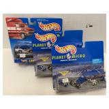 3 Hot Wheels Sets. 2 are Planet Micro. 1 is Long