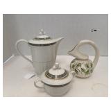 Ceramic lot. Matching Teapot and Sugar Bowl and